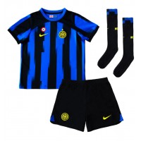 Inter Milan Alessandro Bastoni #95 Hjemmedraktsett Barn 2024-25 Kortermet (+ Korte bukser)